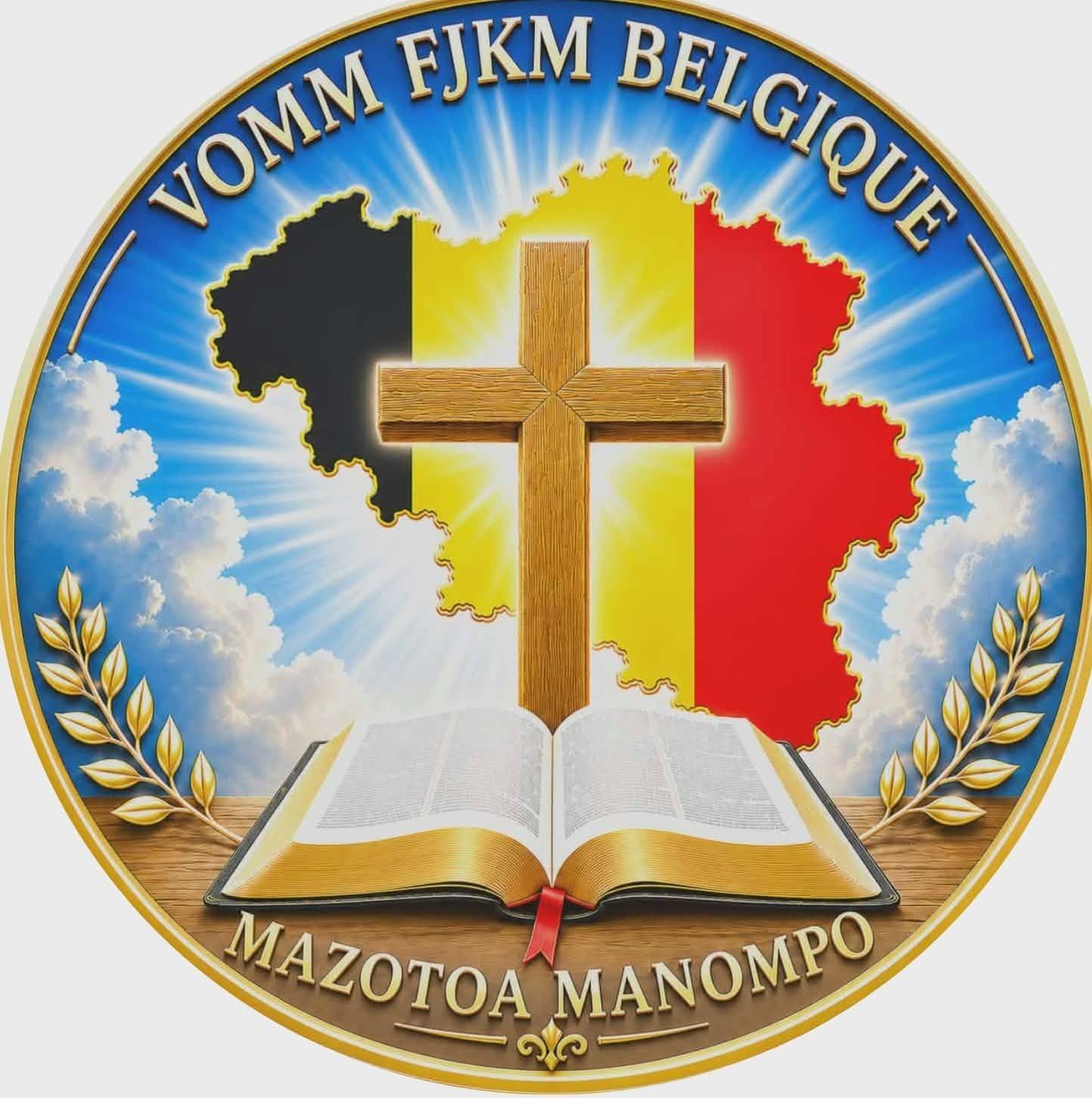 Emblème de VOMM FJKM Belgique — Mazotoa Manompo